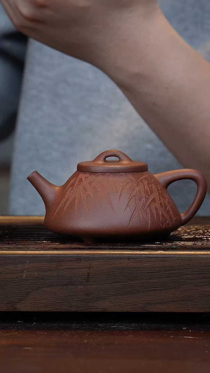 【闪购商品】紫砂茶壶自营竹叶石瓢