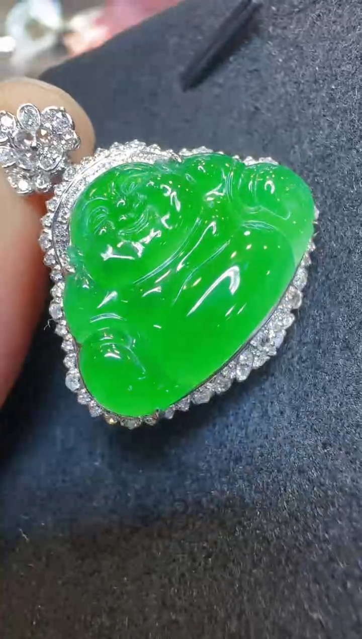 吊坠(不含链)18K金镶嵌翡翠多样性团购发一件