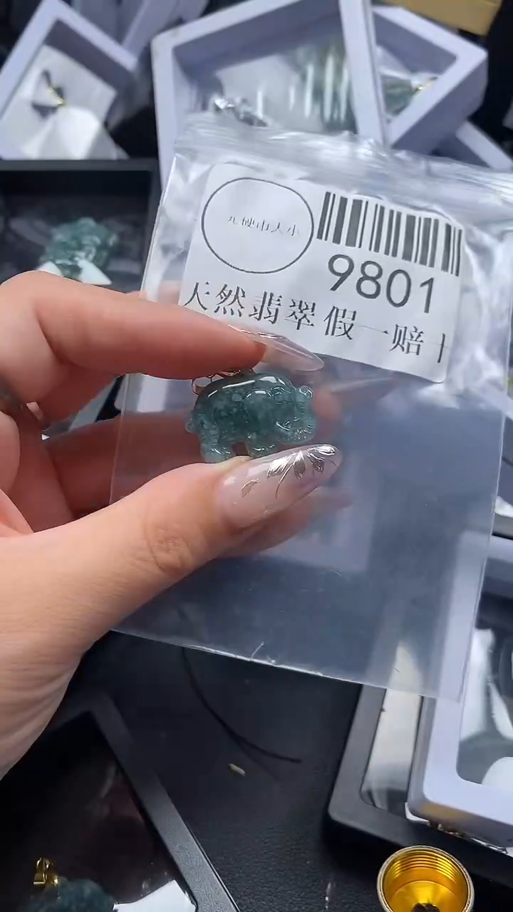 吊坠(不含链)未镶嵌翡翠9801