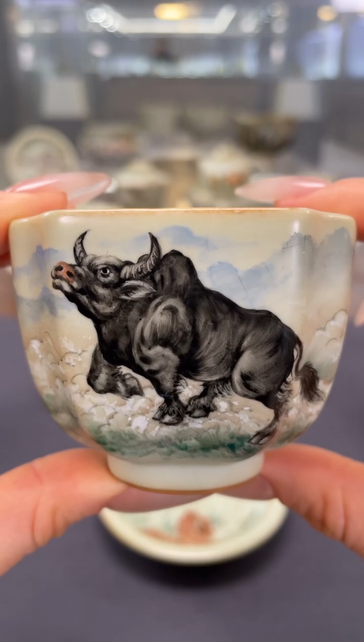 【闪购商品】周泽堂余秀华彩绘一品杯（牛）