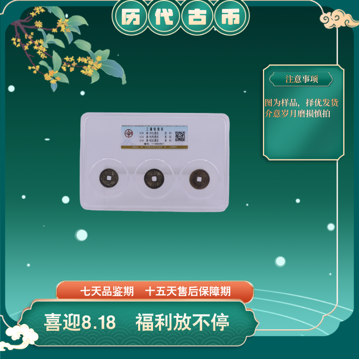 公博评级古币”三桂钱套装“/古钱币/洪化、利用、昭武通宝）