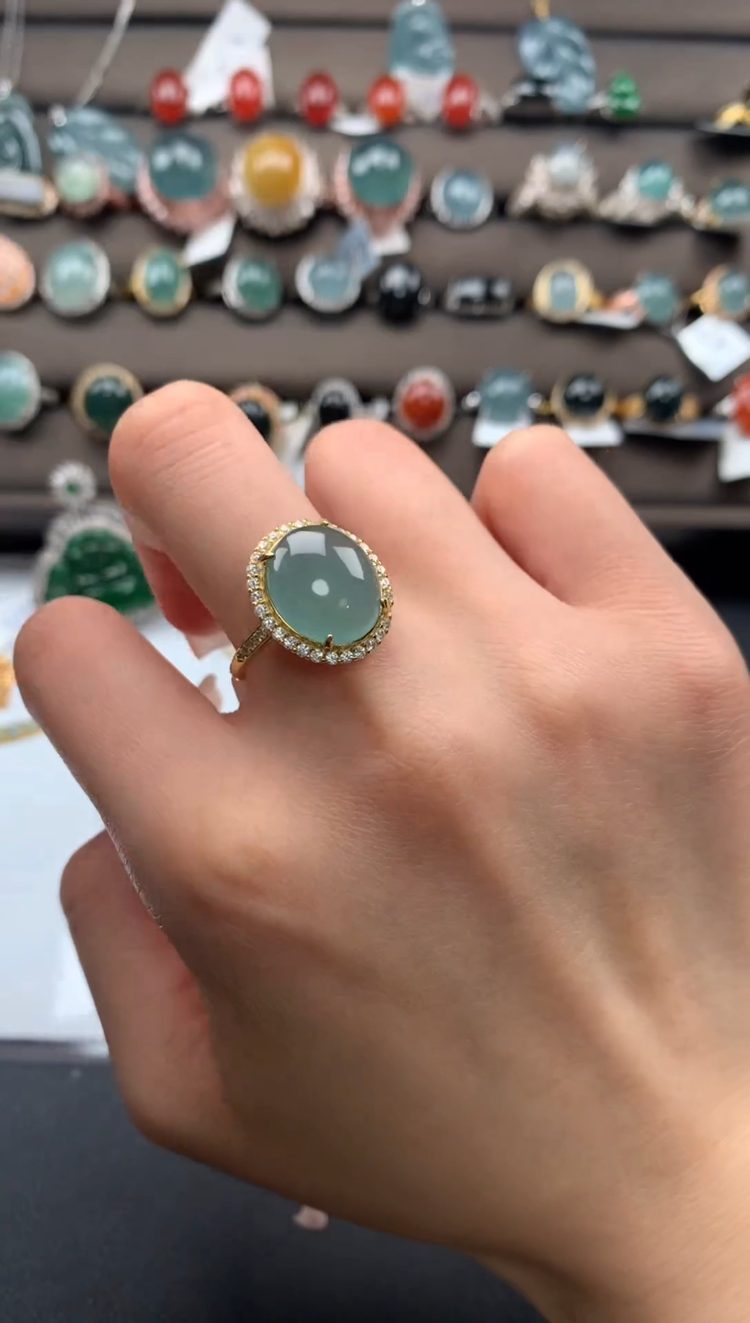 【闪购商品】翡翠戒指银S925镶嵌1232131