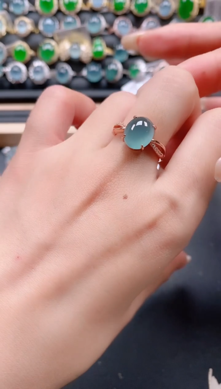 银S925镶嵌戒指翡翠111111