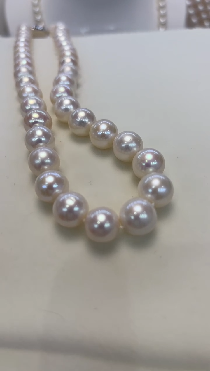 【闪购商品】淡水珍珠颈饰银S925镶嵌10-11.5mm无核白珠项链