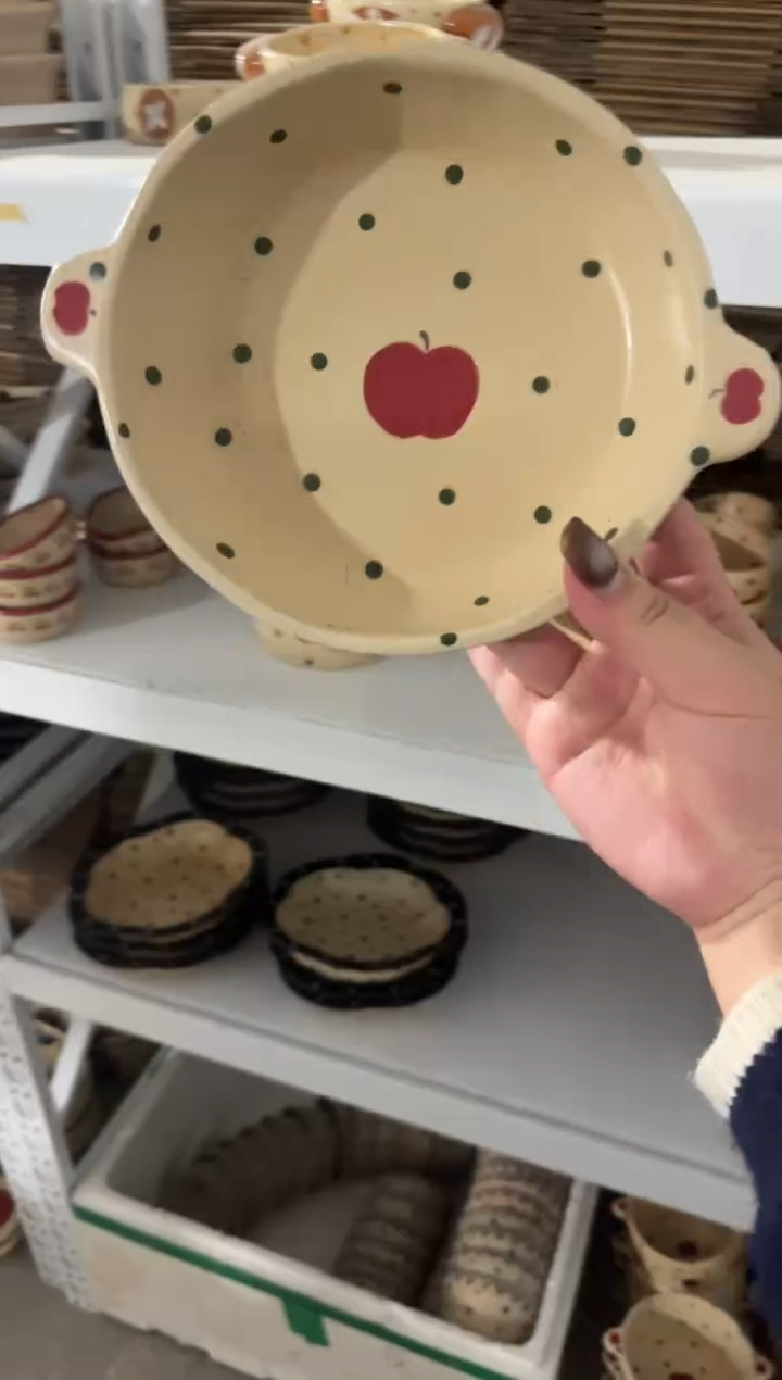 陶瓷苹果盘子【十里高温釉下彩陶瓷】