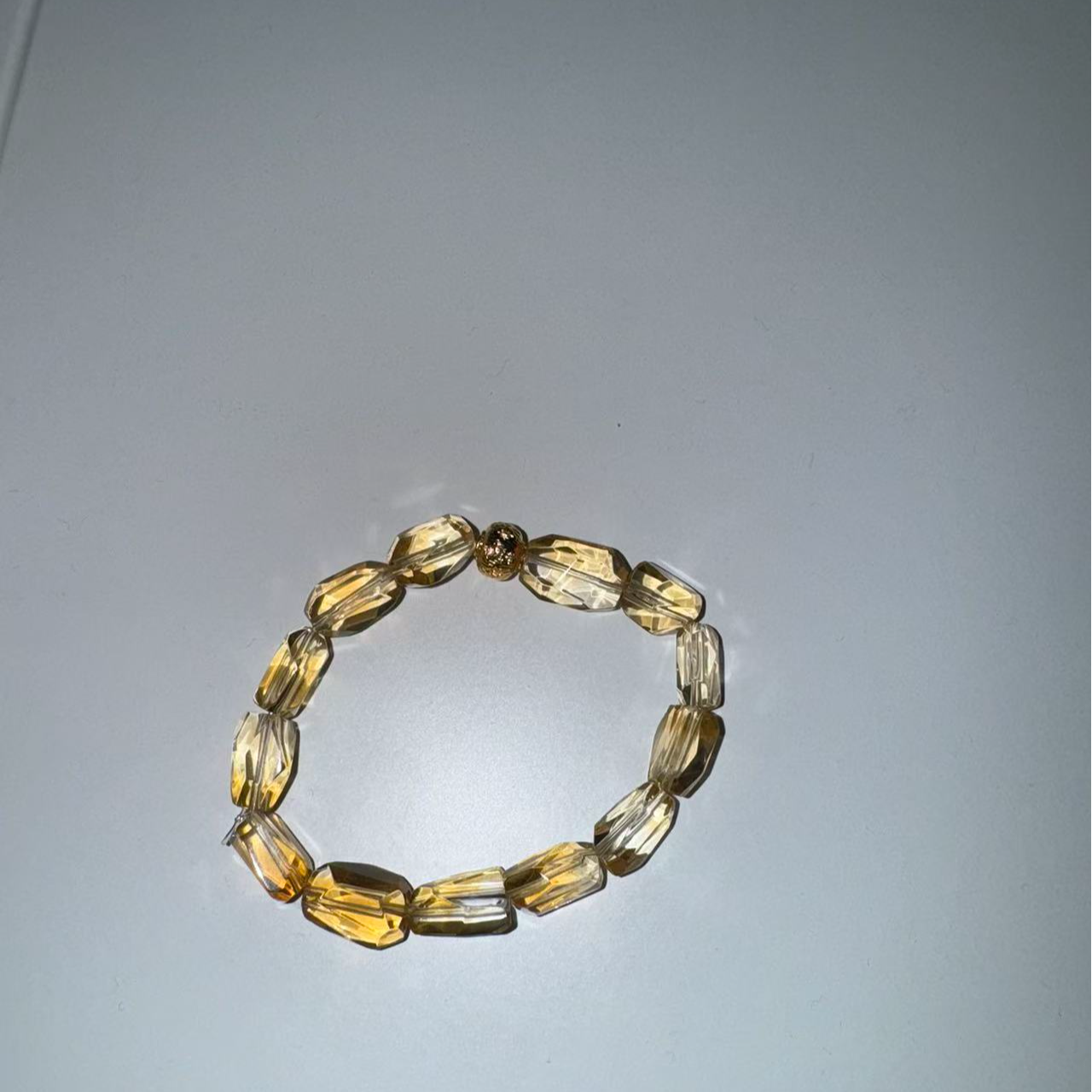 【金璃】天然水晶白幽灵黄萤石小众设计款手串（多样性发其一）