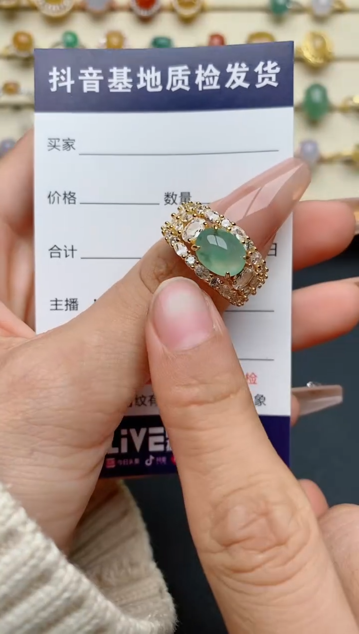【闪购商品】翡翠戒指银S925镶嵌..............