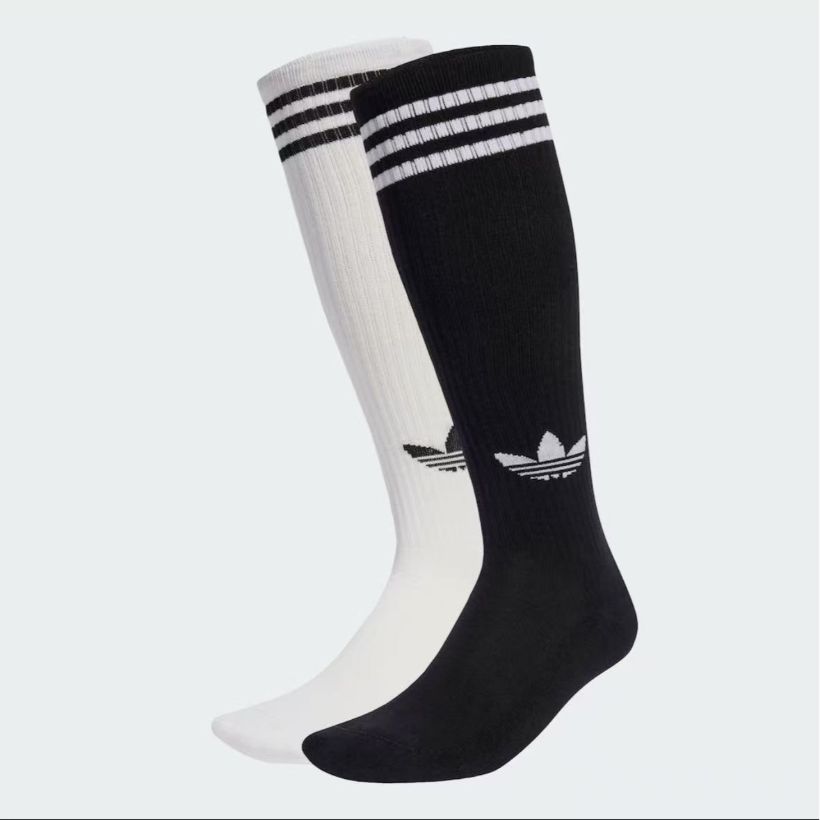 阿迪达斯KNEE SOCK 2PP 舒适长筒袜袜子 JV7413