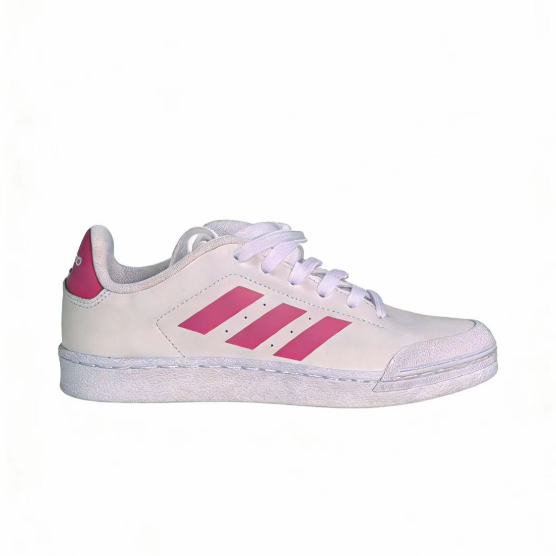 【破价微瑕 介意慎拍】adidas低帮耐磨皮革粉白潮流板鞋B96215