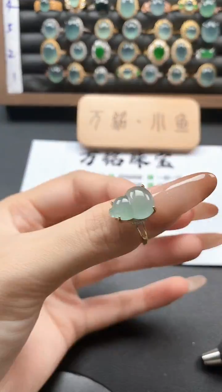 银S925镶嵌戒指翡翠51511