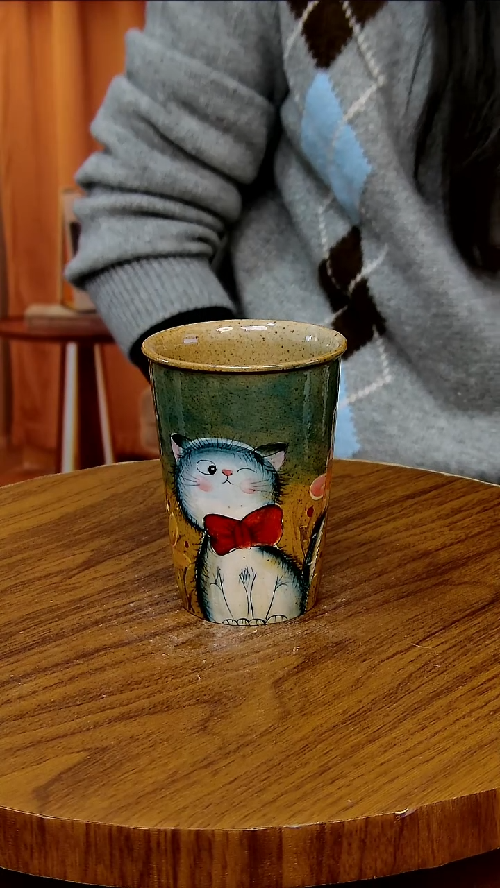 杯子陶景德镇手工手绘釉下彩陶瓷