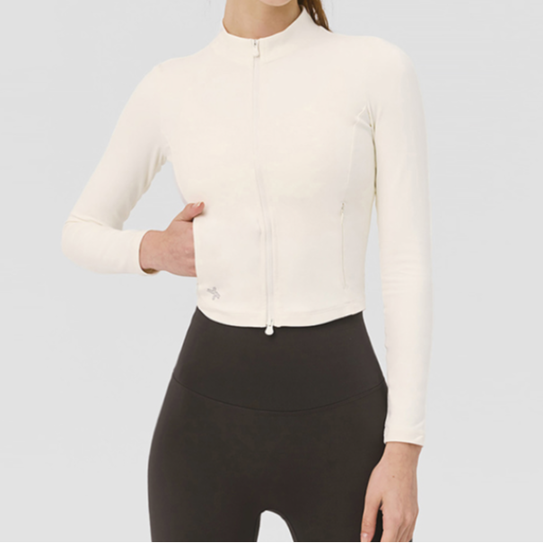 杰克茜女子修身外套收腰显瘦运动夹克运动瑜伽上衣HXJA0114F22