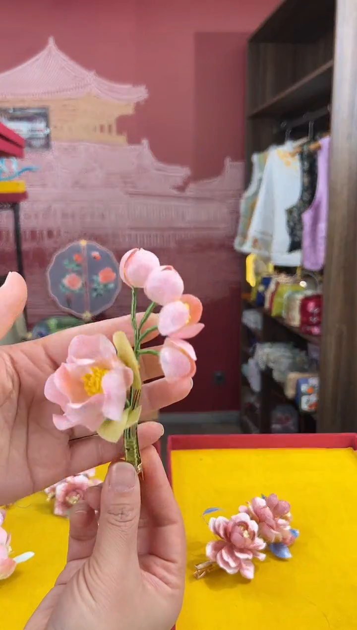 【闪购商品】刺绣非遗绒花（发饰）