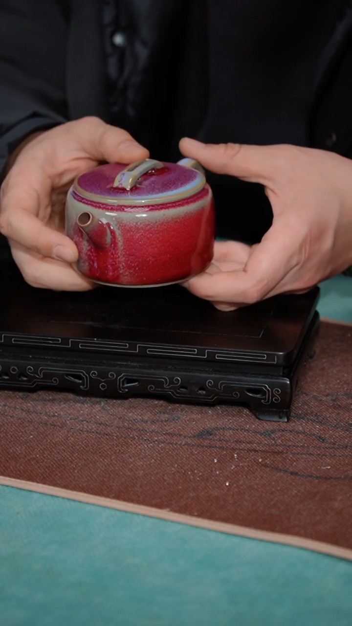 【闪购商品】瓷片91-1刘富安工作室汉瓦壶---