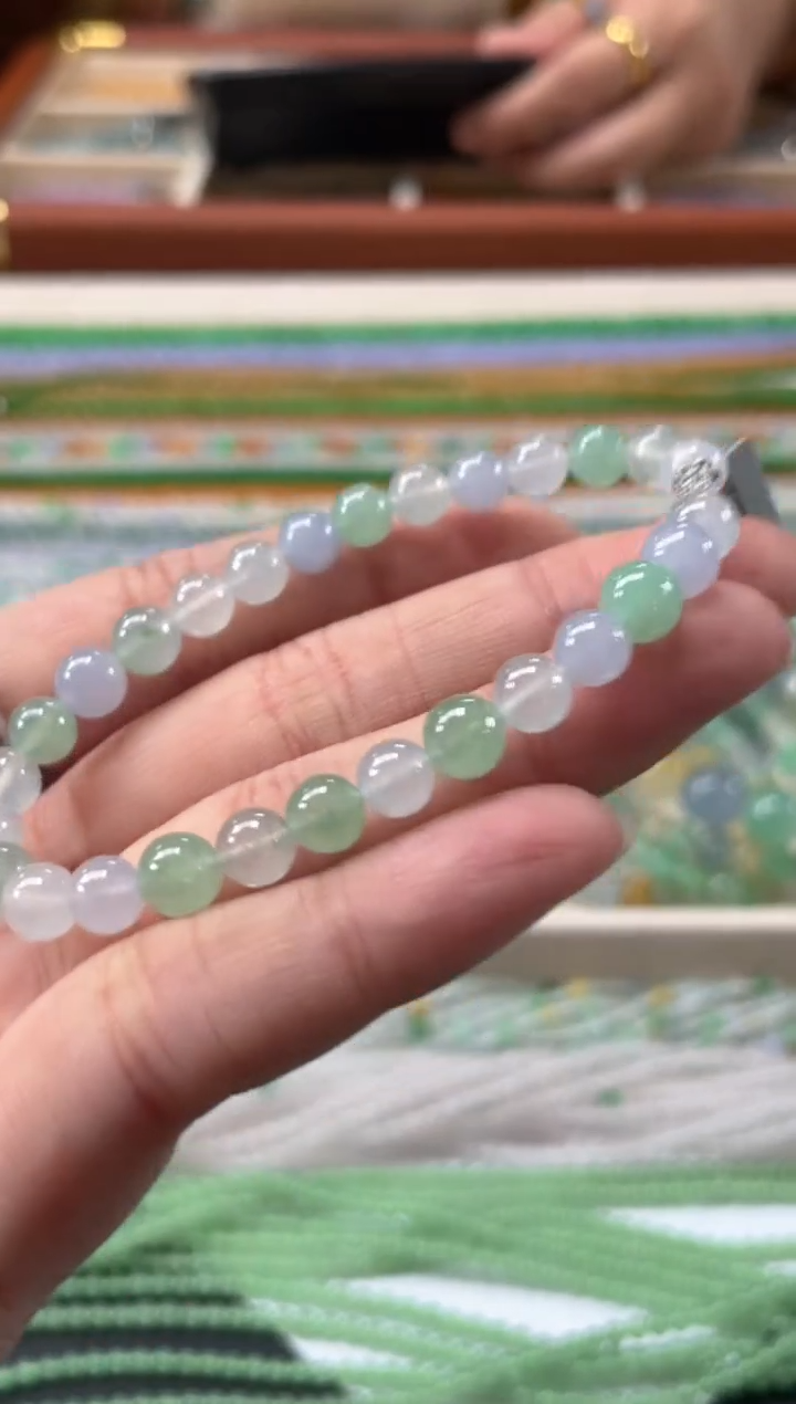 未镶嵌手串翡翠A498|3500
