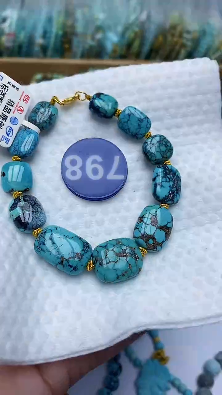【闪购商品】绿松石手链银S925镶嵌798
