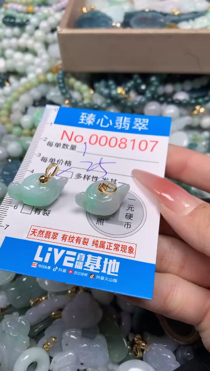 【闪购商品】翡翠颈饰未镶嵌含绳0008107