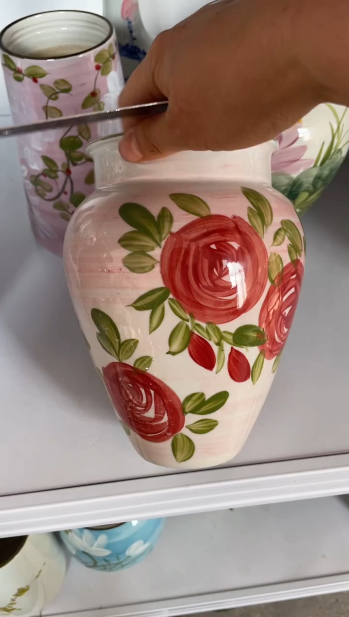 瓶陶景德镇手绘花瓶