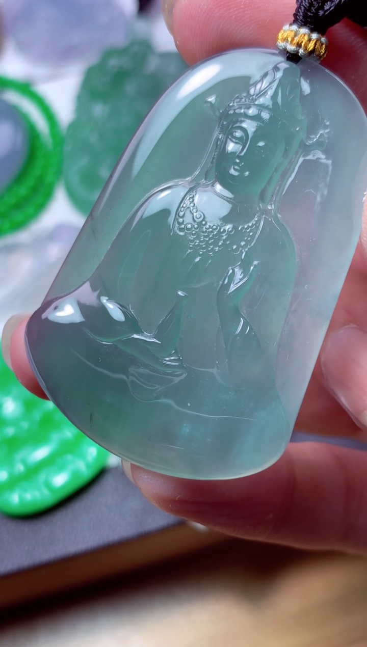翡翠未镶嵌颈饰天然翡翠A货 