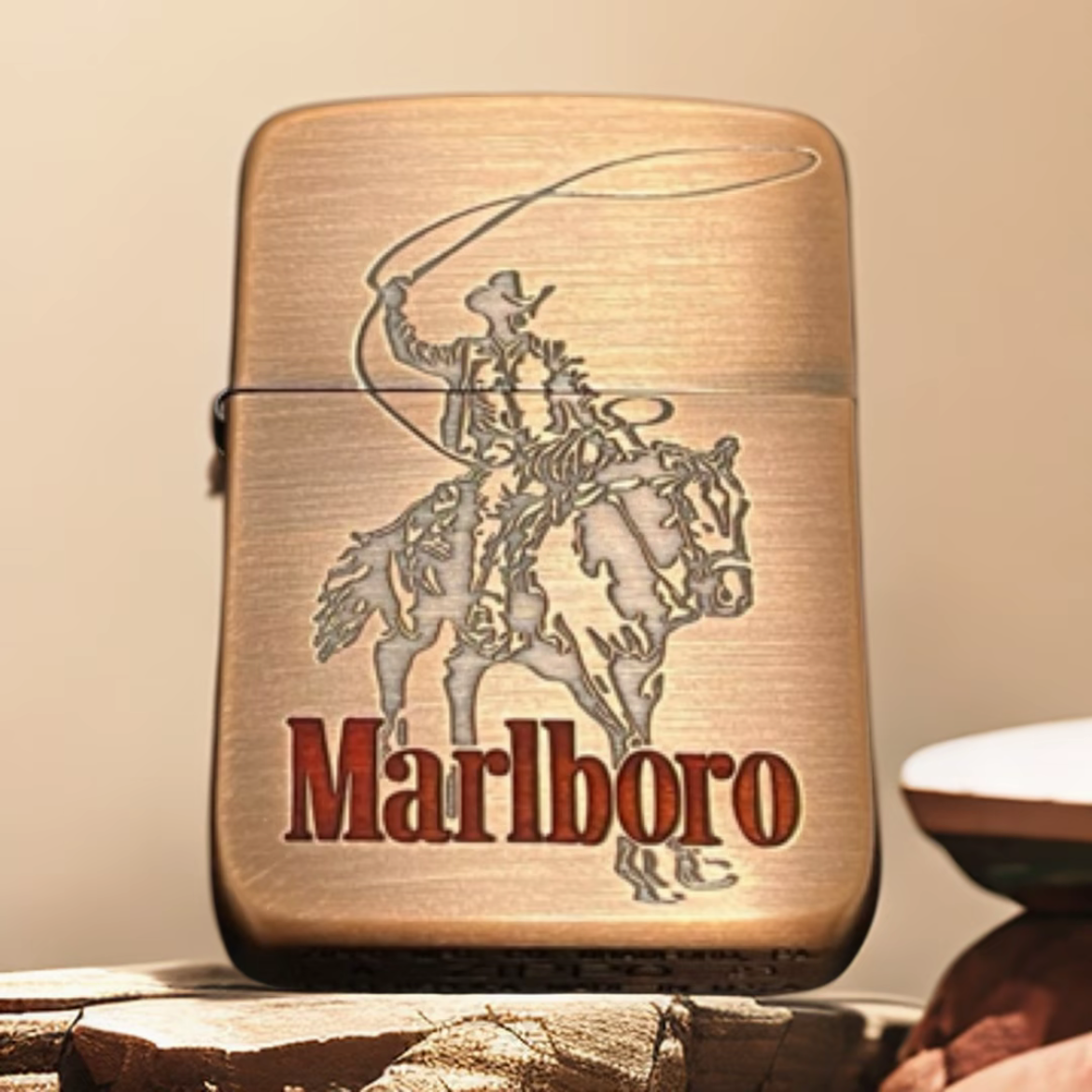 Zippo 打火机 万宝路套索 镀紫铜防风 经典款式收藏送男友DYJ1