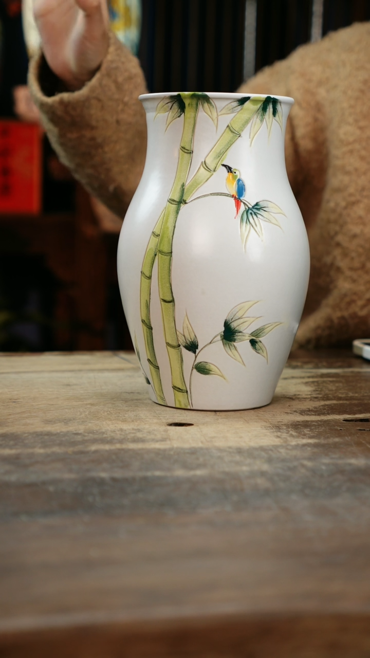 【闪购商品】瓷片景德镇纯手工釉下彩精品花瓶