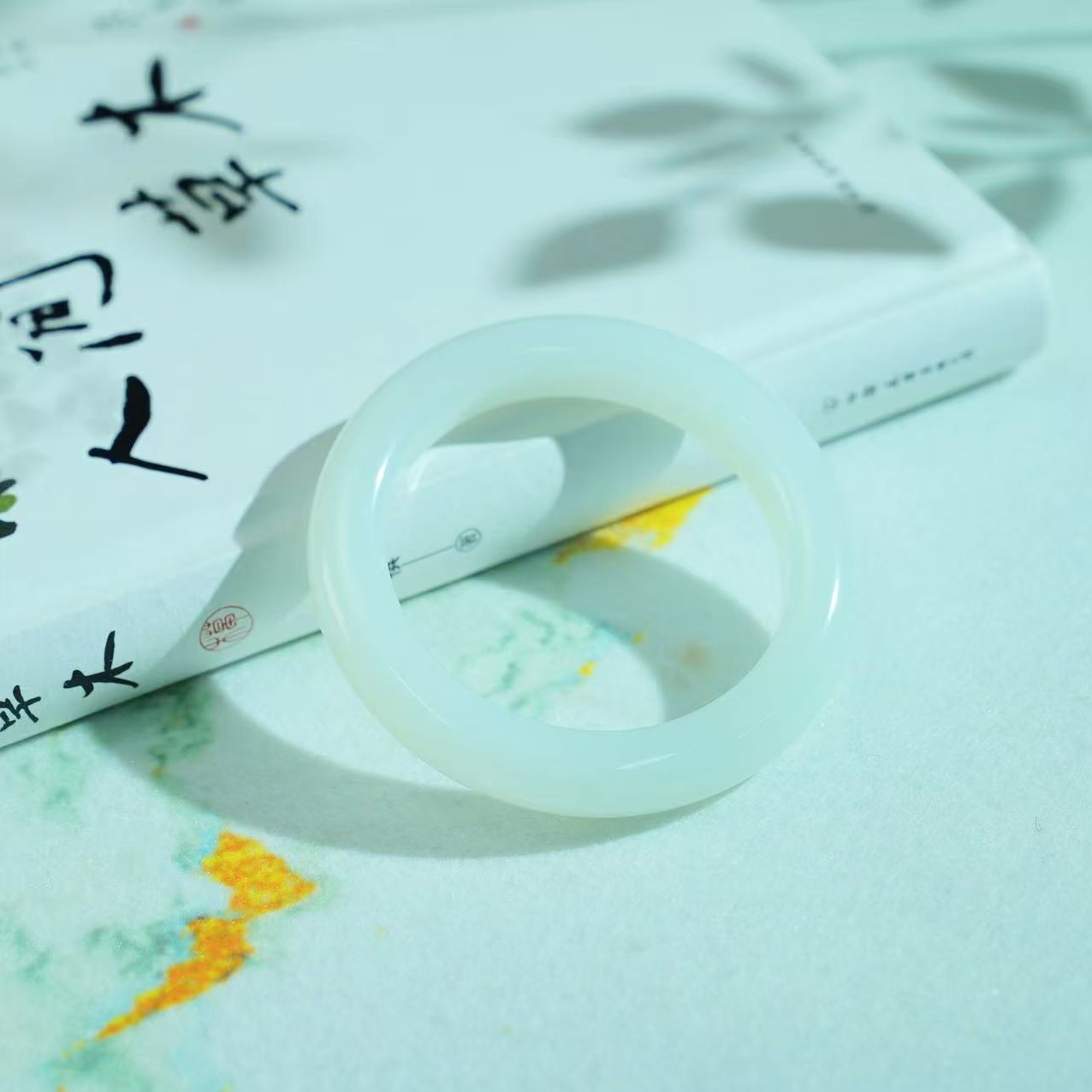 【睿泽&小池专属】和田玉羊脂白典藏级厚装手镯 