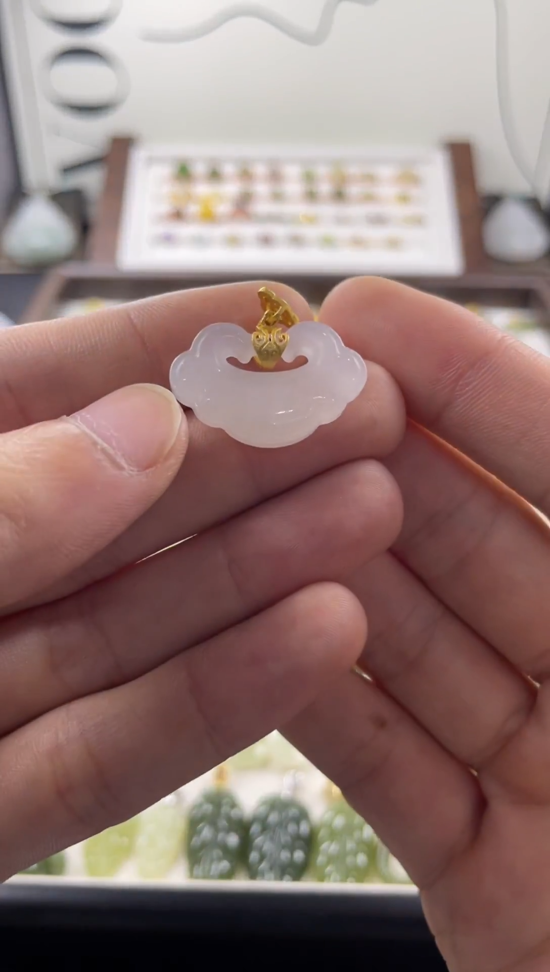 吊坠(不含链)银S925镶嵌和田玉1