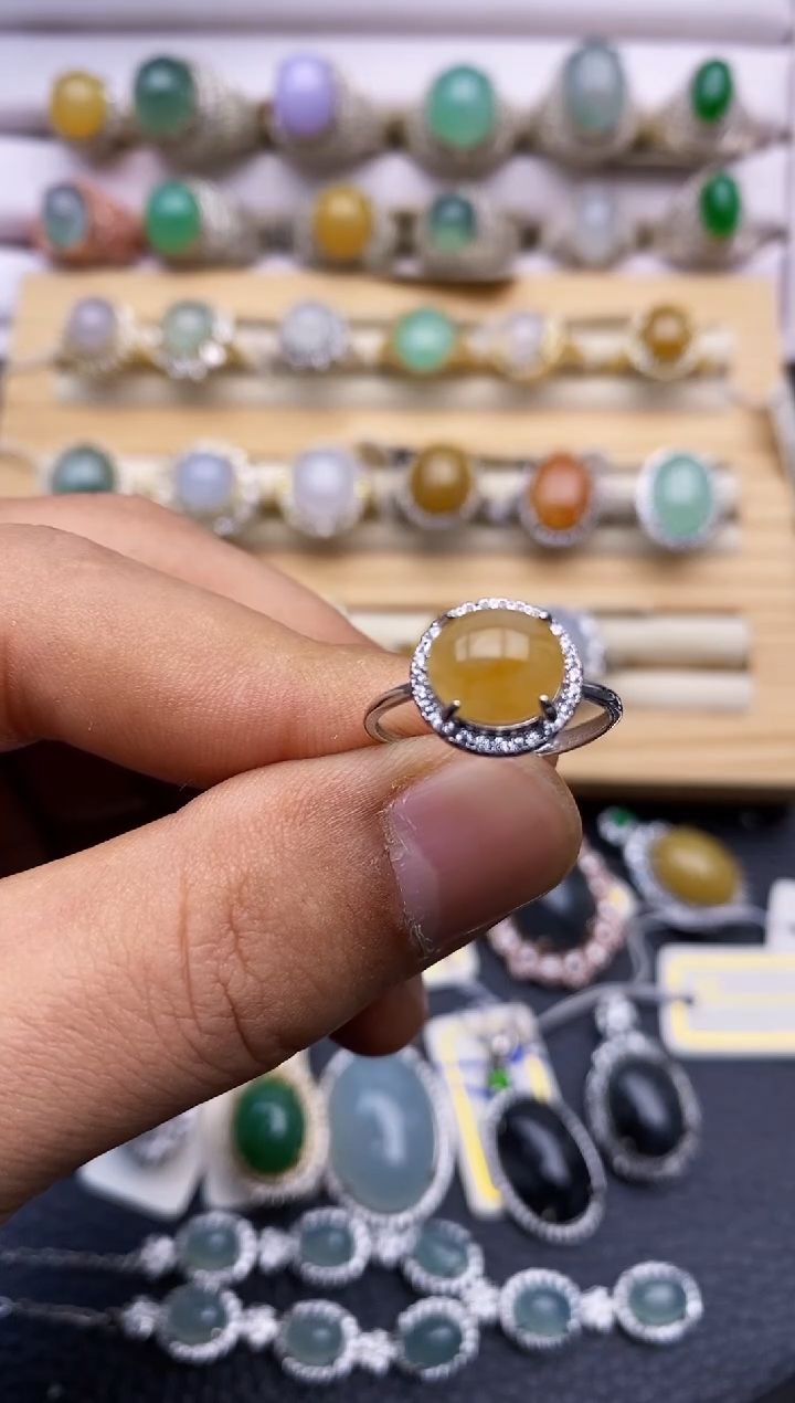 【闪购商品】翡翠戒指银S925镶嵌/8884