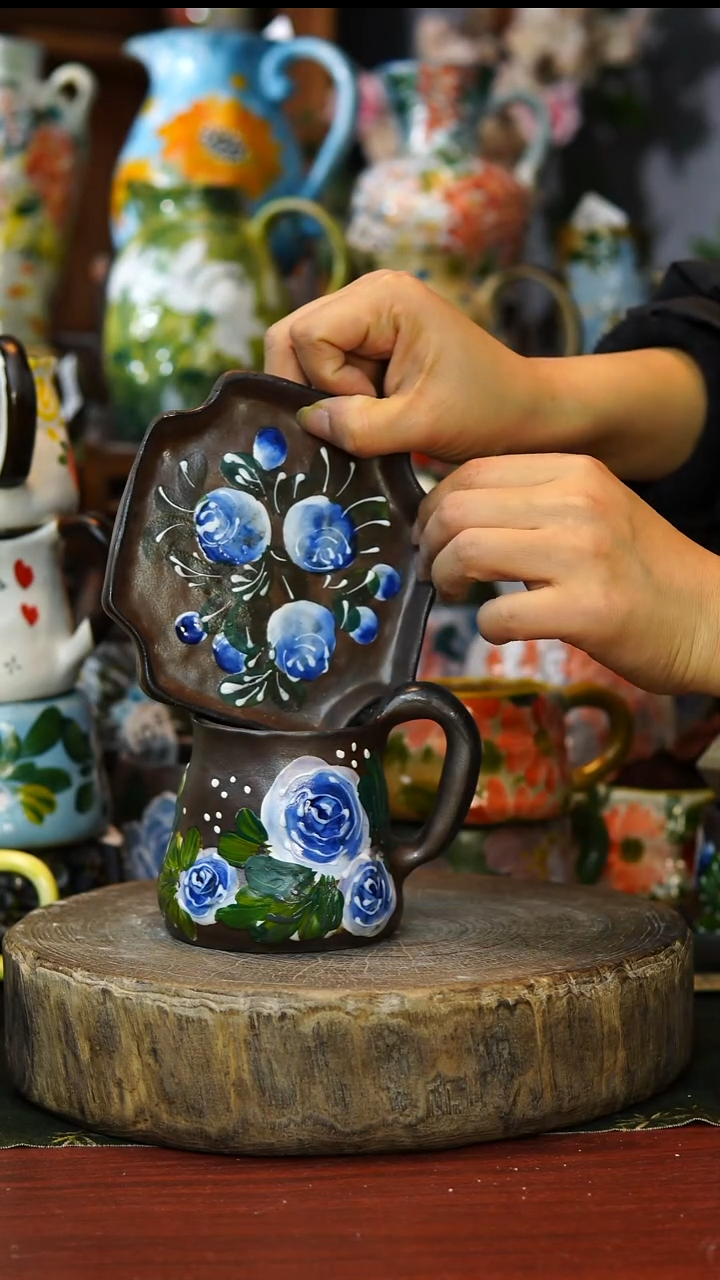 陶瓷198景德镇手工手绘釉下彩