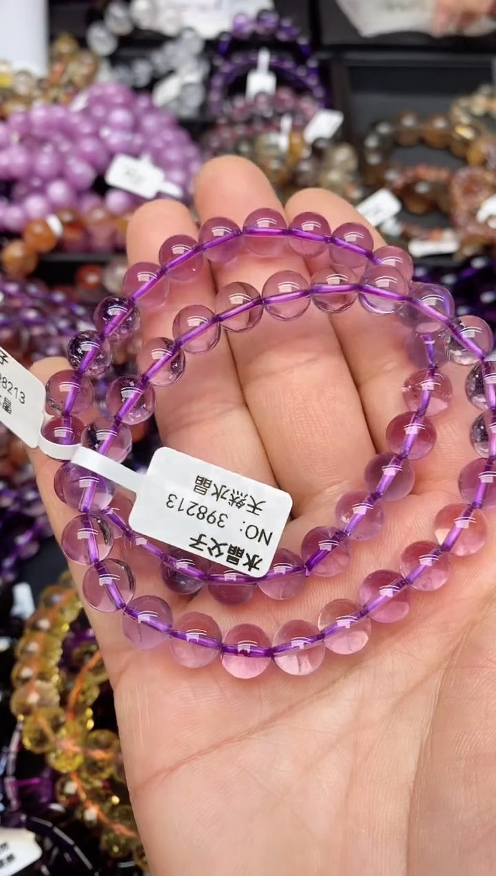 【闪购商品】水晶手链未镶嵌b04 紫水晶8mm 多样性发其一