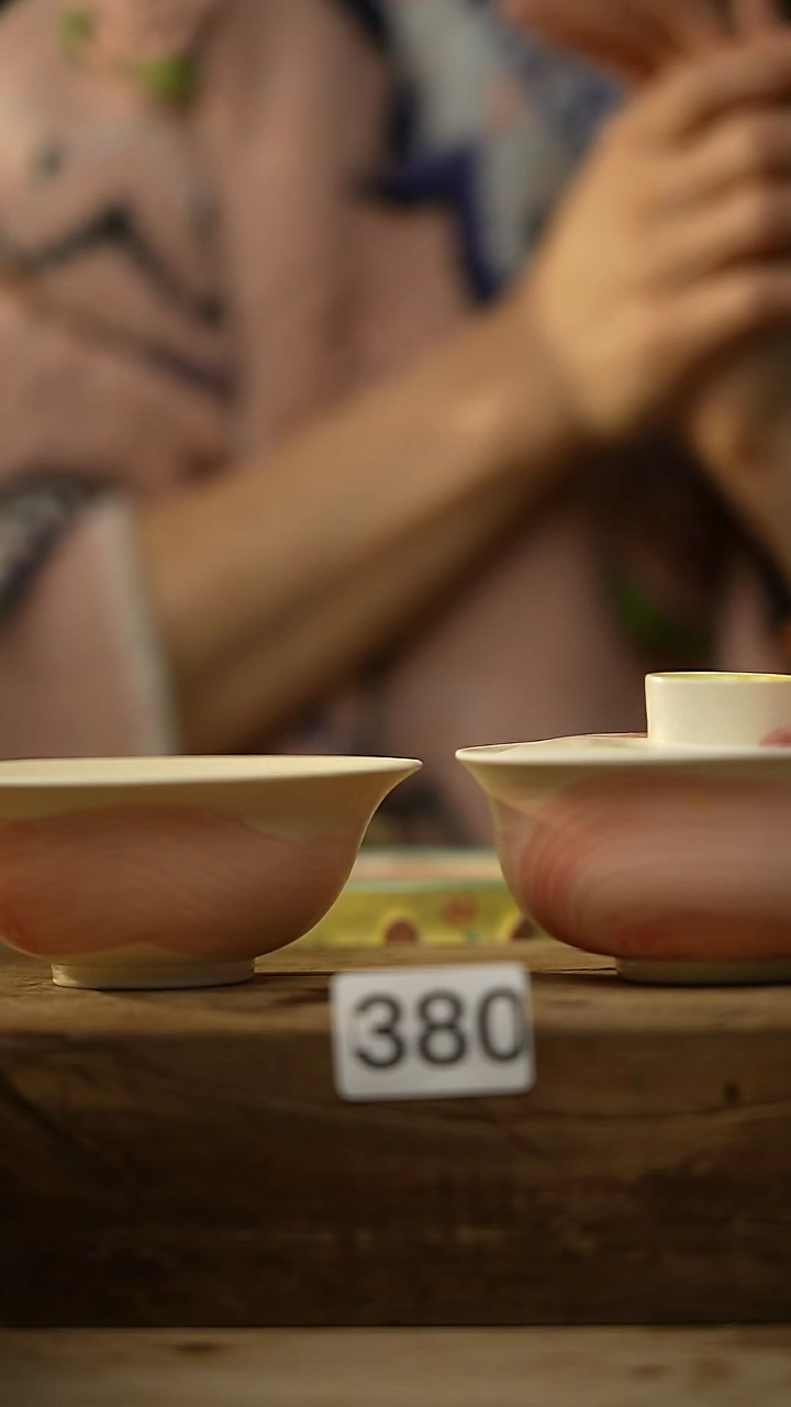 【闪购商品】瓷片粉叠叠乐盖碗/设计师 牧渔 款