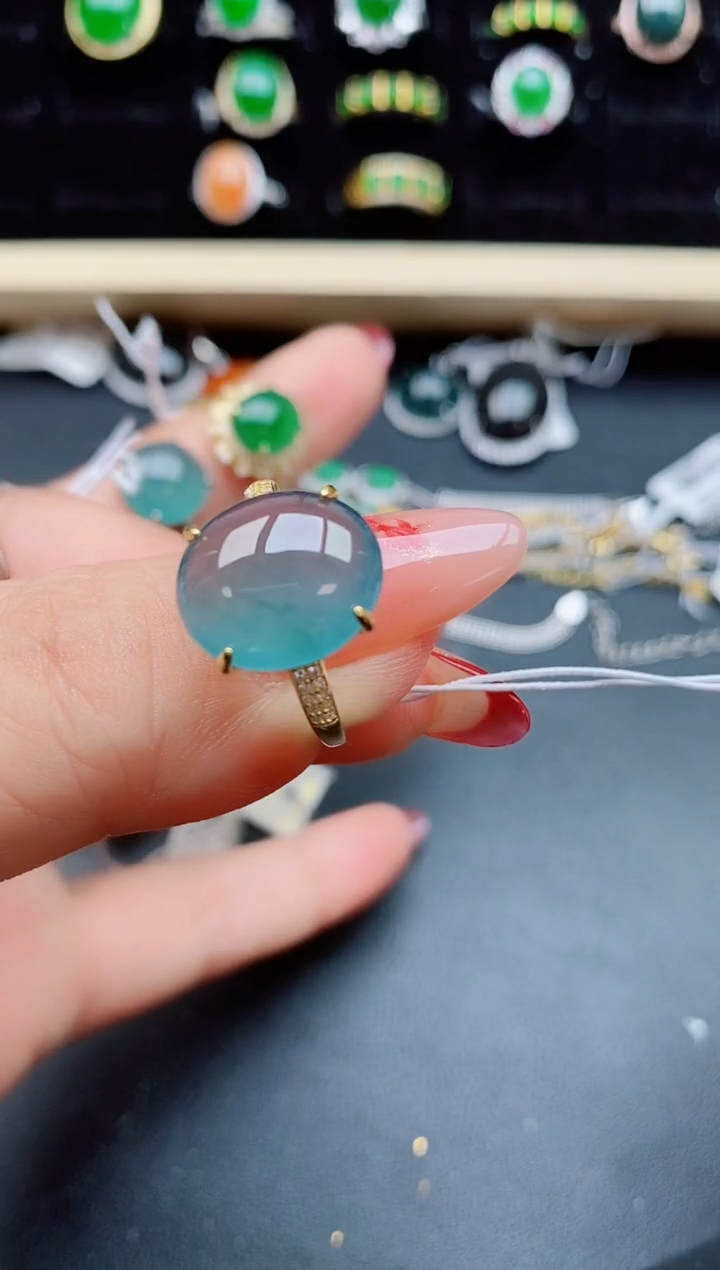 【闪购商品】翡翠戒指银S925镶嵌321321