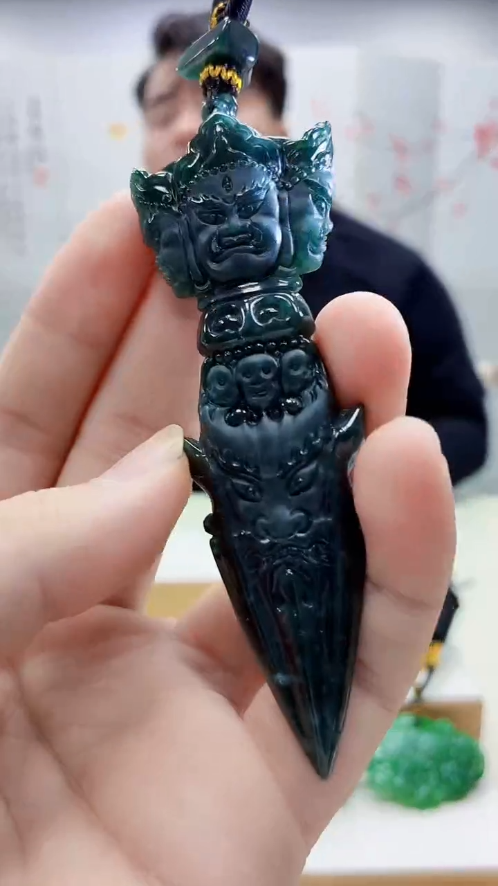 未镶嵌定制翡翠5060bb-毛货挂件11