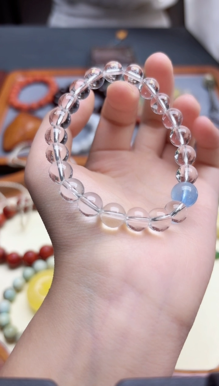 笔搁未镶嵌水晶白水晶手串ZD