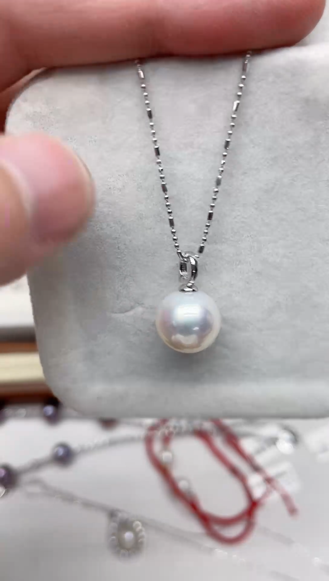 【闪购商品】淡水珍珠吊坠(不含链)银S925镶嵌吊坠