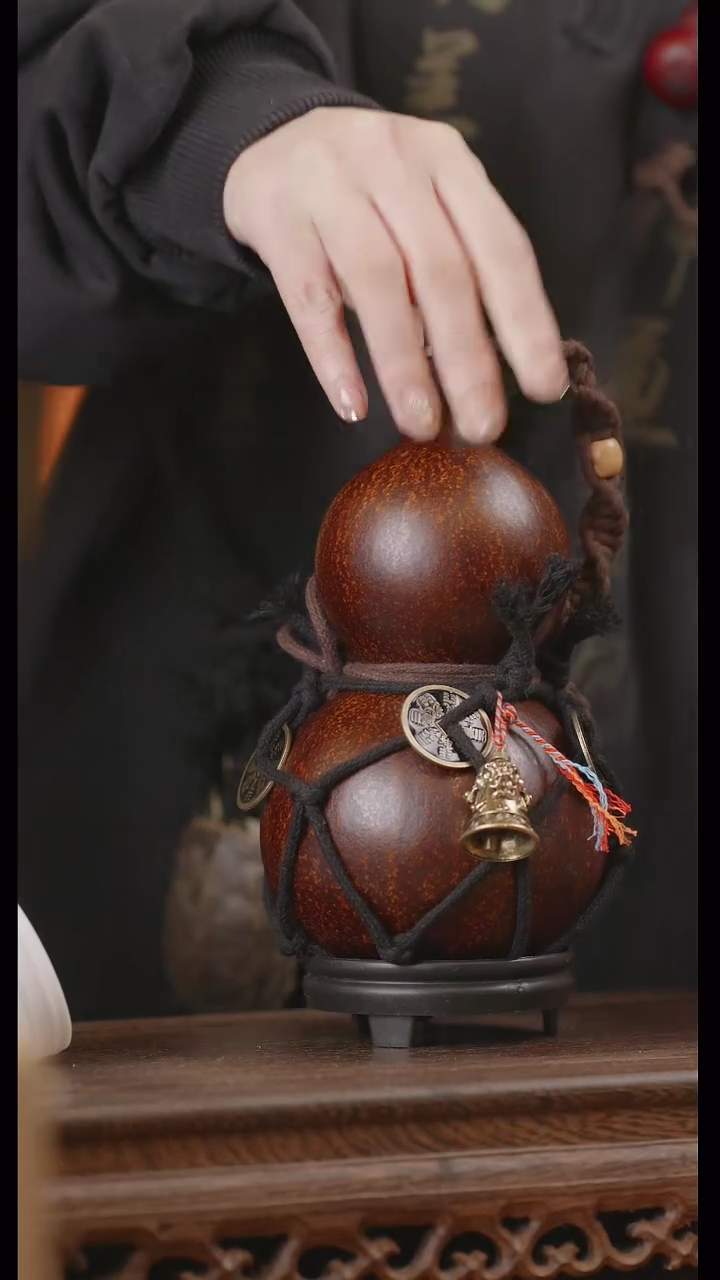 【闪购商品】110号精品天然大漆工艺防渗内胆酒葫芦~