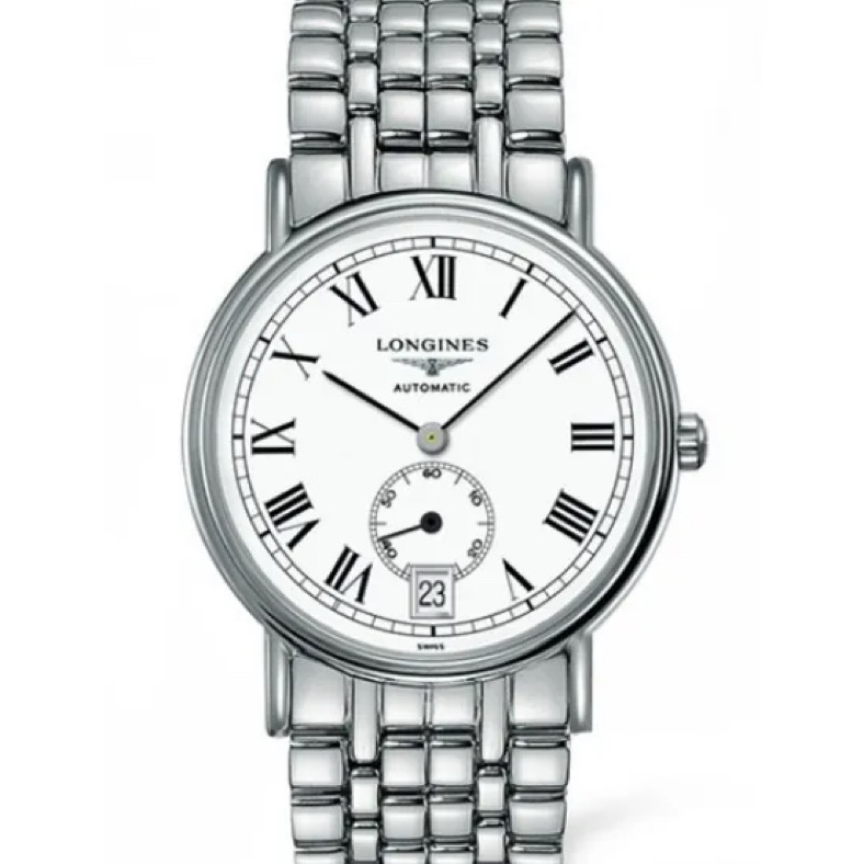 99新 Longines/浪琴 99新瑰丽白盘38.5自动机械男士腕表经典