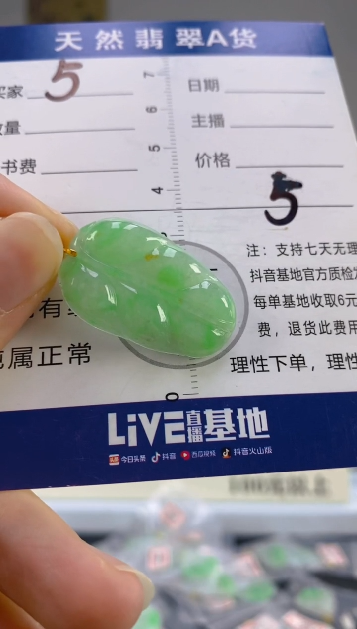 【闪购商品】翡翠颈饰18K金镶嵌天然A货翡翠