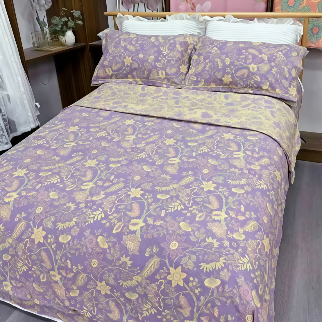 优肤床单--紫气东来亲肤双面多功能大床柔软舒适透气床单