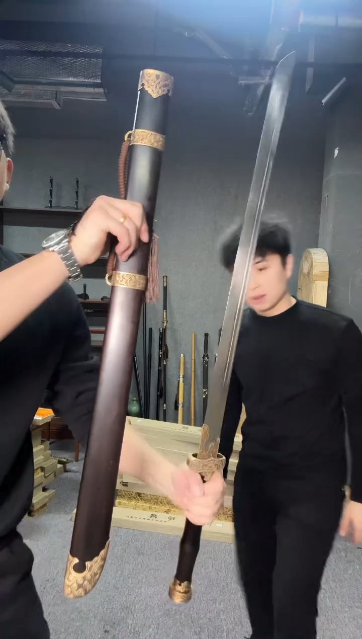 黑金古刀 直款 自炼钢