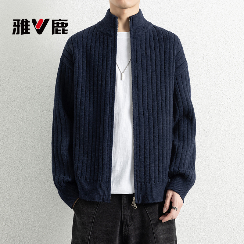 男士休闲针织衫保暖立领宽松加厚好看帅气显年轻不挑人内搭