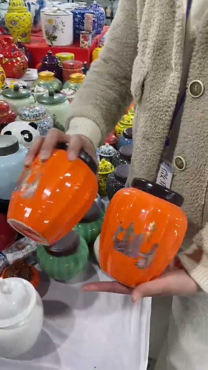 【闪购商品】罐陶瓷茶叶罐储物密封罐家用绿茶红茶普洱龙井