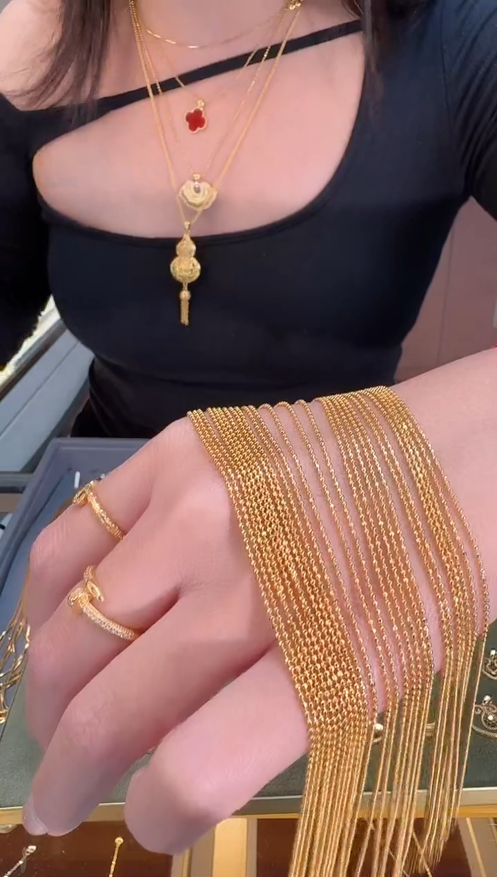 45cm固定不可调节切面珠珠链1.78g（多样性发货）