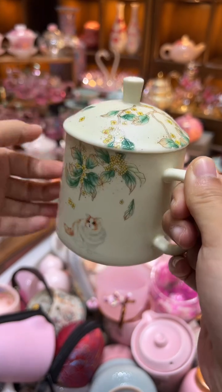 桂花猫马克杯马克杯