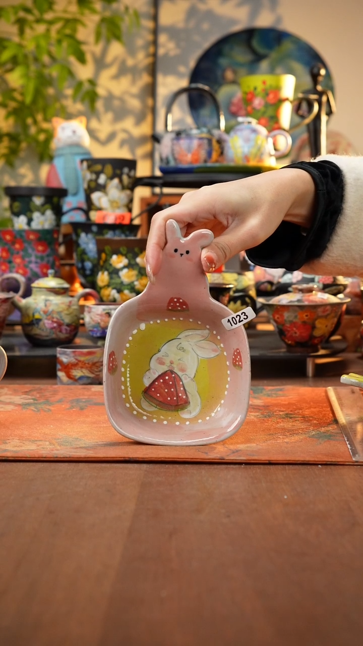 瓷片景德镇手工手绘1023