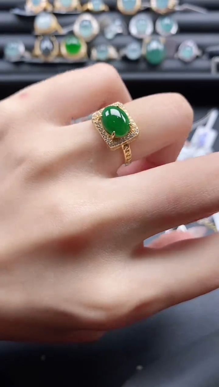 【闪购商品】翡翠戒指银S925镶嵌11111