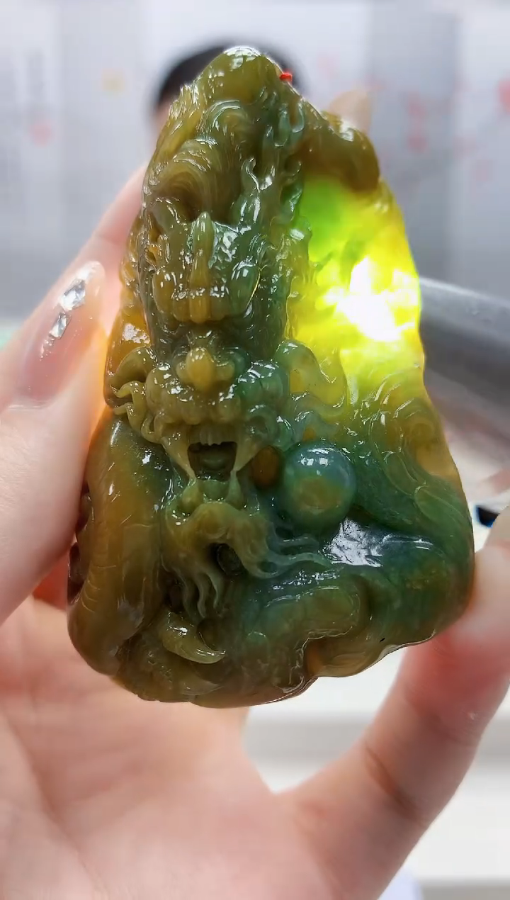未镶嵌定制翡翠奈****粥4852jw-毛货挂件37