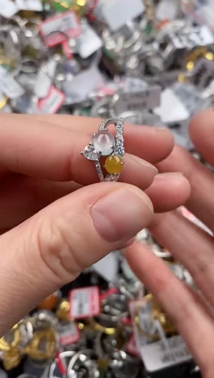 银S925镶嵌戒指翡翠333   5