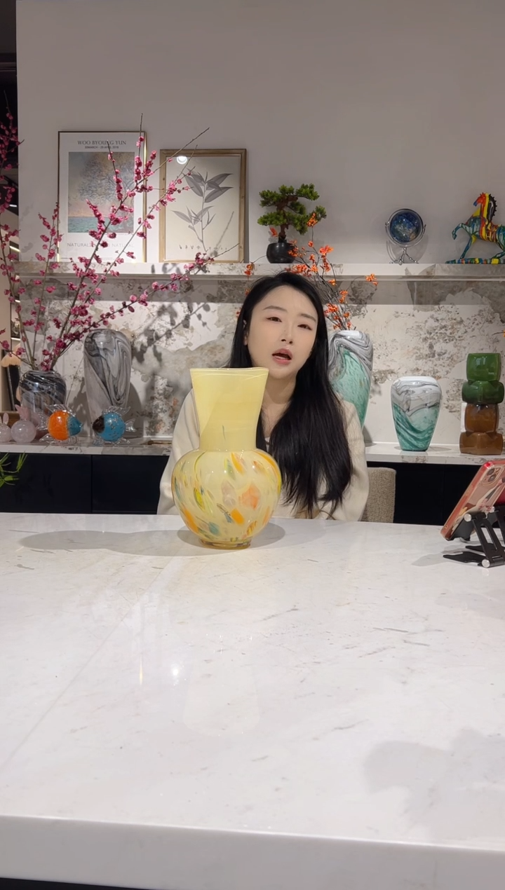 【闪购商品】琉璃中古花瓶