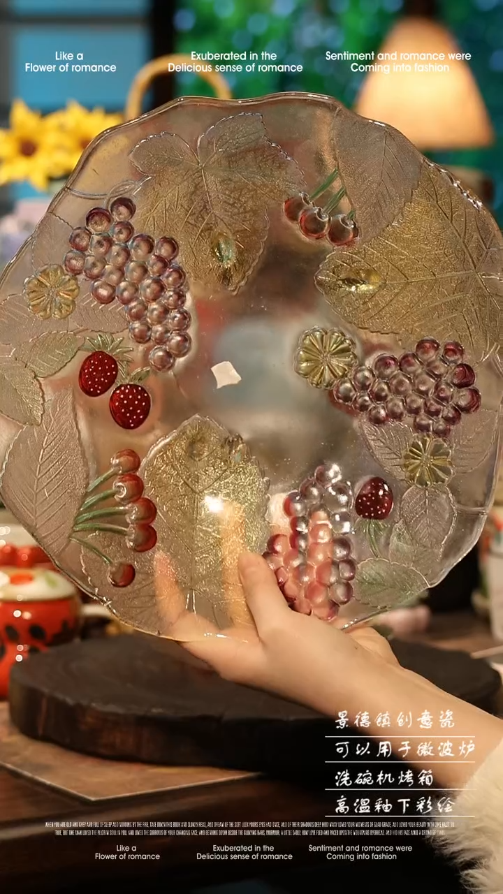 陶瓷景德镇高温釉下彩手工手绘款式